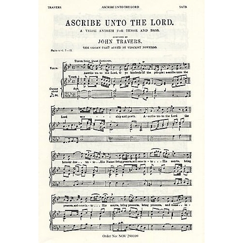 Travers, John - Ascribe Unto The Lord