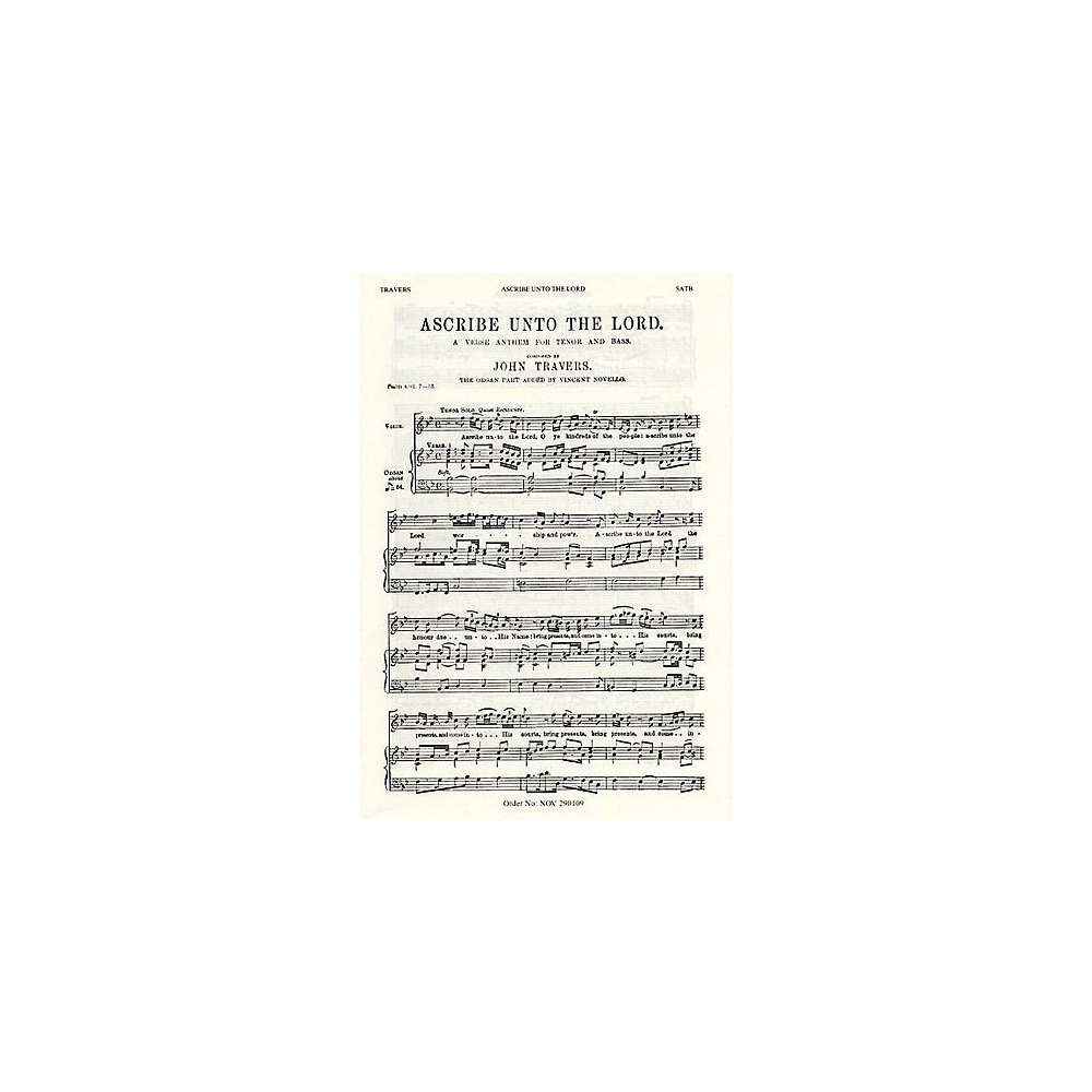 Travers, John - Ascribe Unto The Lord