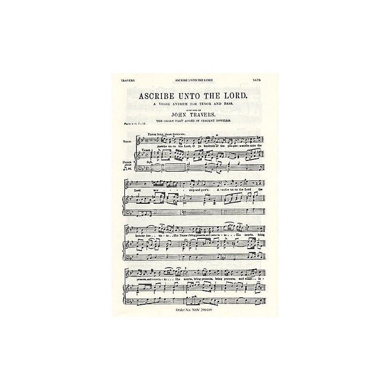 Travers, John - Ascribe Unto The Lord