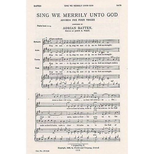 Batten, Adrian - Sing We Merrily Unto God