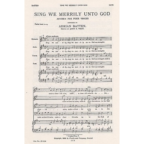 Adrian Batten: Sing We Merrily Unto God