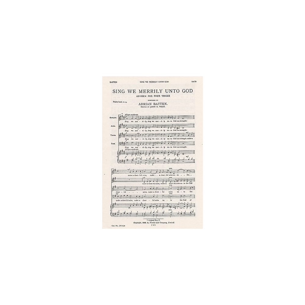 Batten, Adrian - Sing We Merrily Unto God