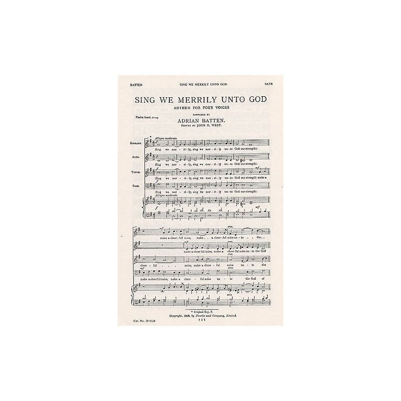 Batten, Adrian - Sing We Merrily Unto God