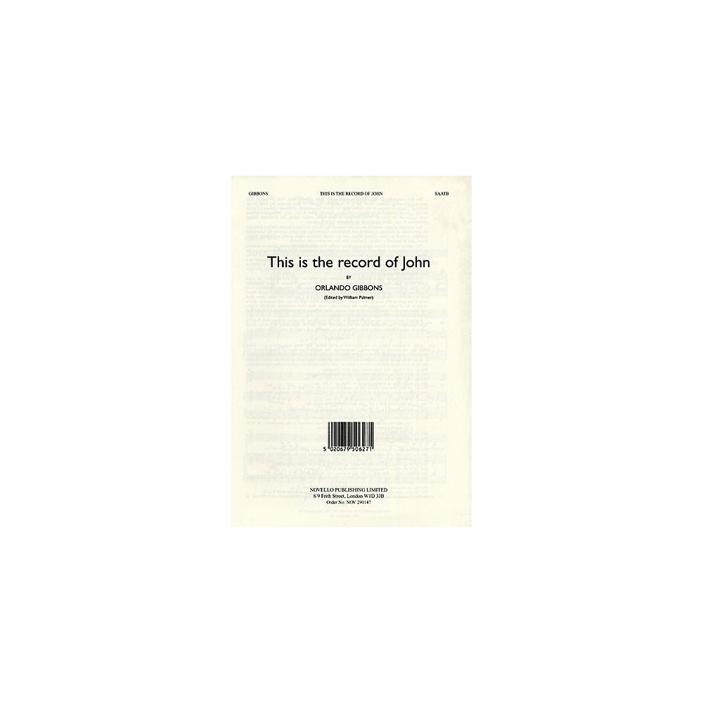 Gibbons, Orlando - This Is The Record Of John (Alto Verse)