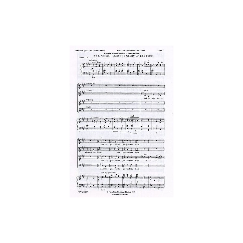 Händel, Georg Friedrich - And The Glory Of The Lord