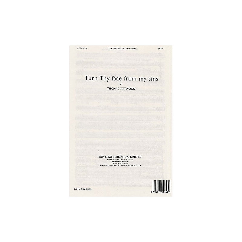 Attwood, Thomas - Turn Thy Face From My Sins