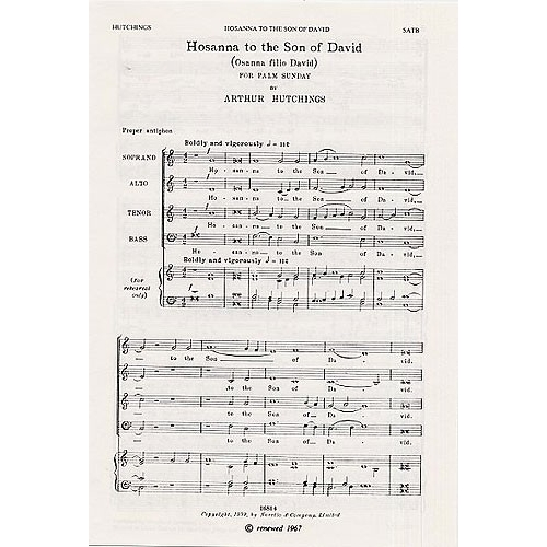 Hutchings, Arthur - Hosanna...