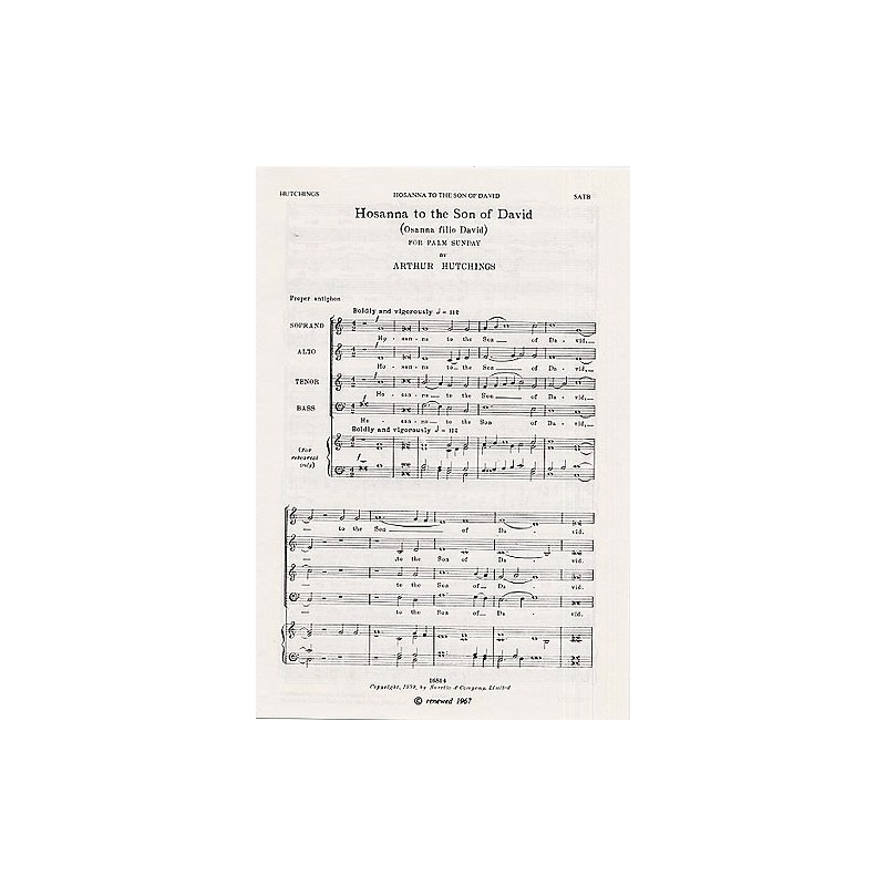 Hutchings, Arthur - Hosanna To The Son Of David