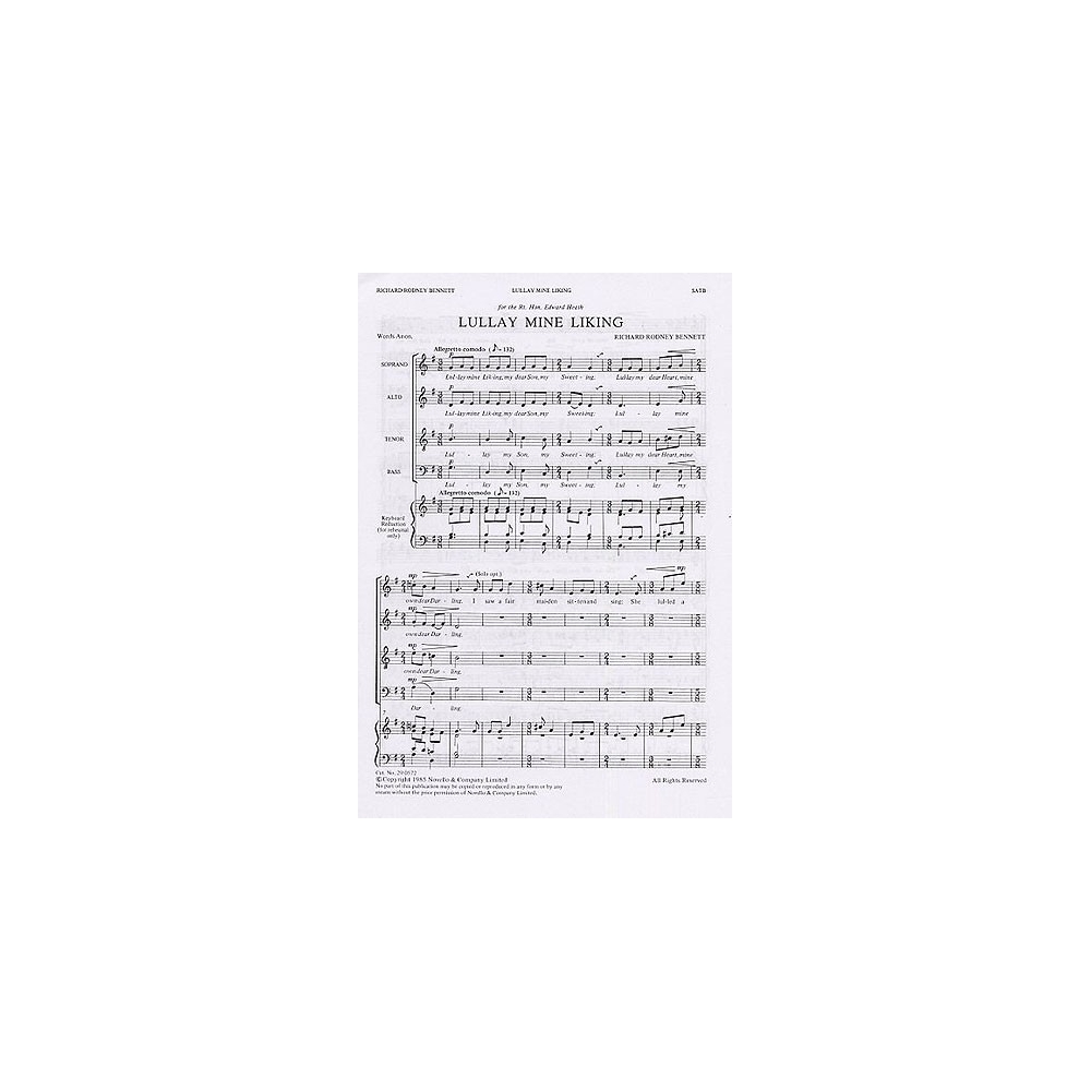 Bennett, Richard Rodney - Lullay Mine Liking