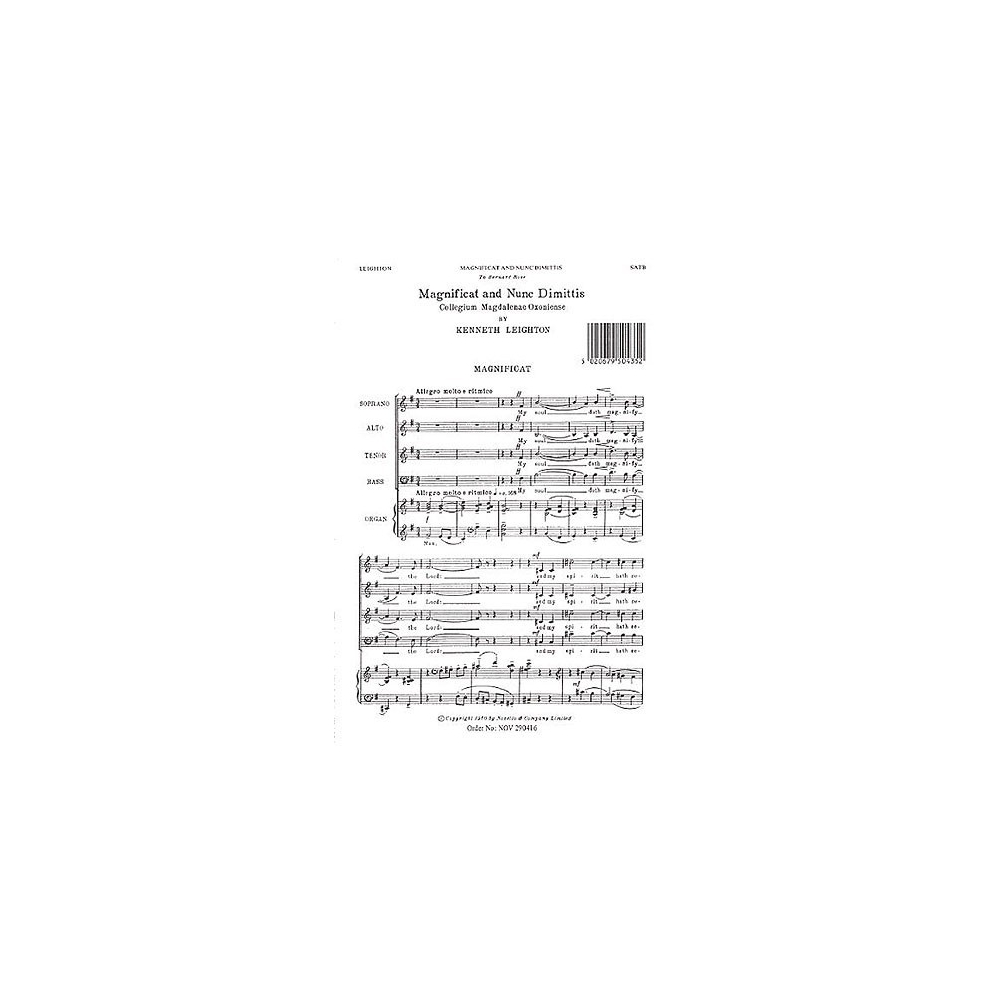 Leighton, Kenneth - Magnificat And Nunc Dimittis (Magdalen Service)