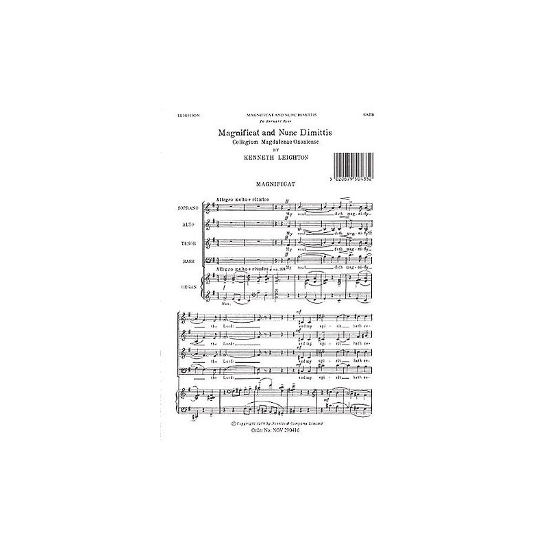 Leighton, Kenneth - Magnificat And Nunc Dimittis (Magdalen Service)