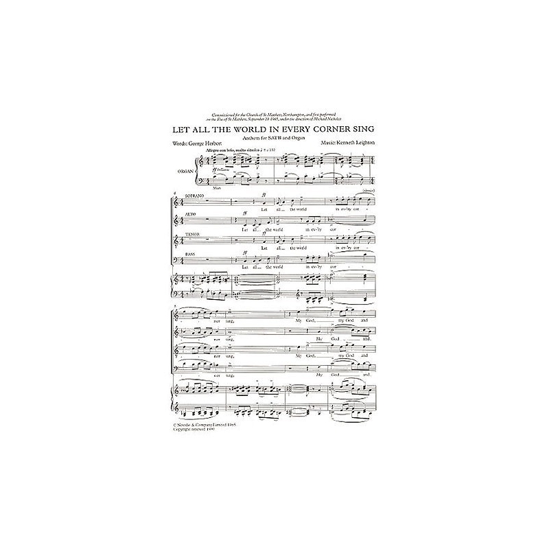 Leighton, Kenneth - Let All The World In Every Corner Sing