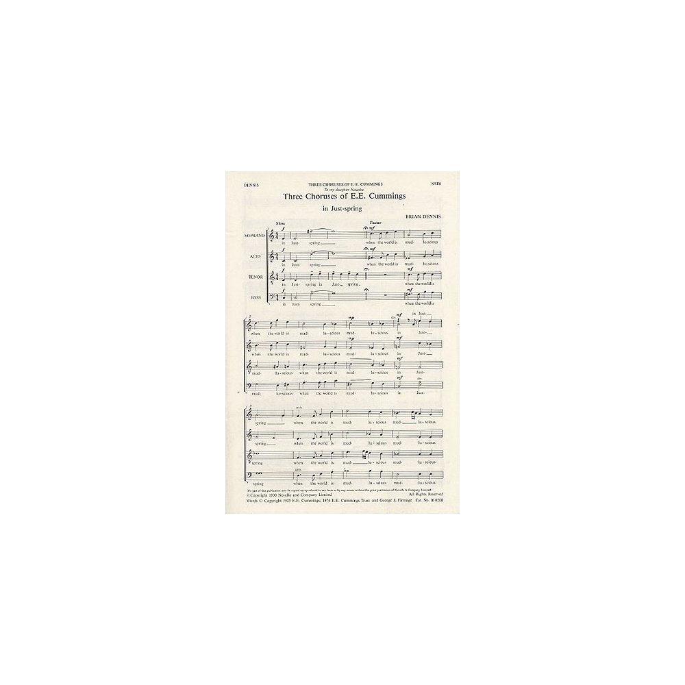 Dennis, Brian - Three Choruses Of E.E.Cummings