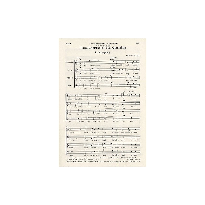 Dennis, Brian - Three Choruses Of E.E.Cummings