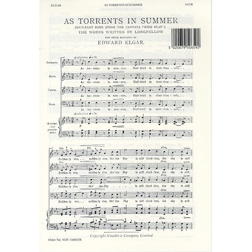 Edward Elgar: As Torrents In Summer (SATB)