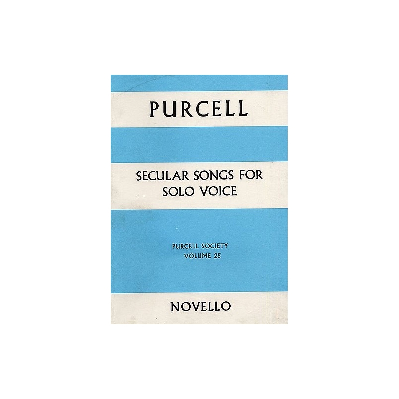 Purcell Society Volume 25 - Secular Songs