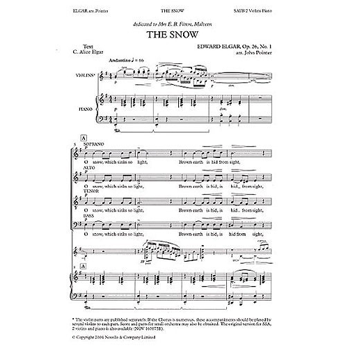 Edward Elgar: The Snow (SATB)