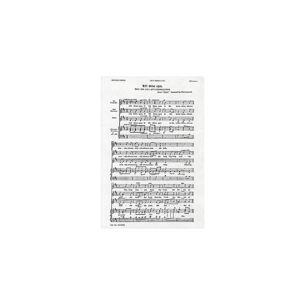 Bartholdy, Felix Mendelssohn - Lift Thine Eyes