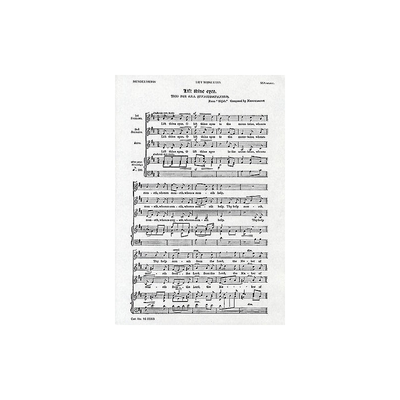 Mendelssohn, Felix - Lift Thine Eyes (SSA)