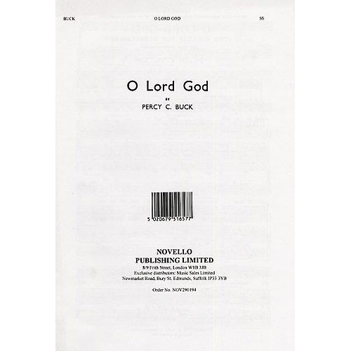 Buck, Percy C - O Lord God