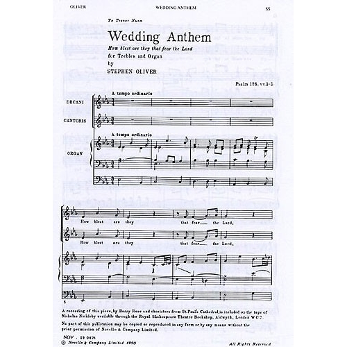 Stephen Oliver: Wedding Anthem