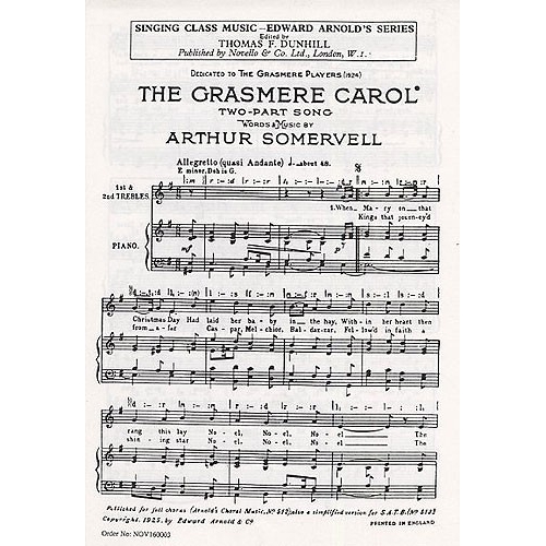 Arthur Somervell: The Grasmere Carol