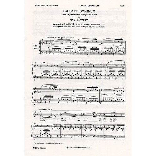 Mozart, Wolfgang Amadeus - Laudate Dominum