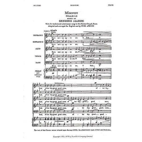 Allegri, Gregorio - Miserere