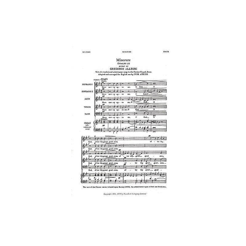 Allegri, Gregorio - Miserere
