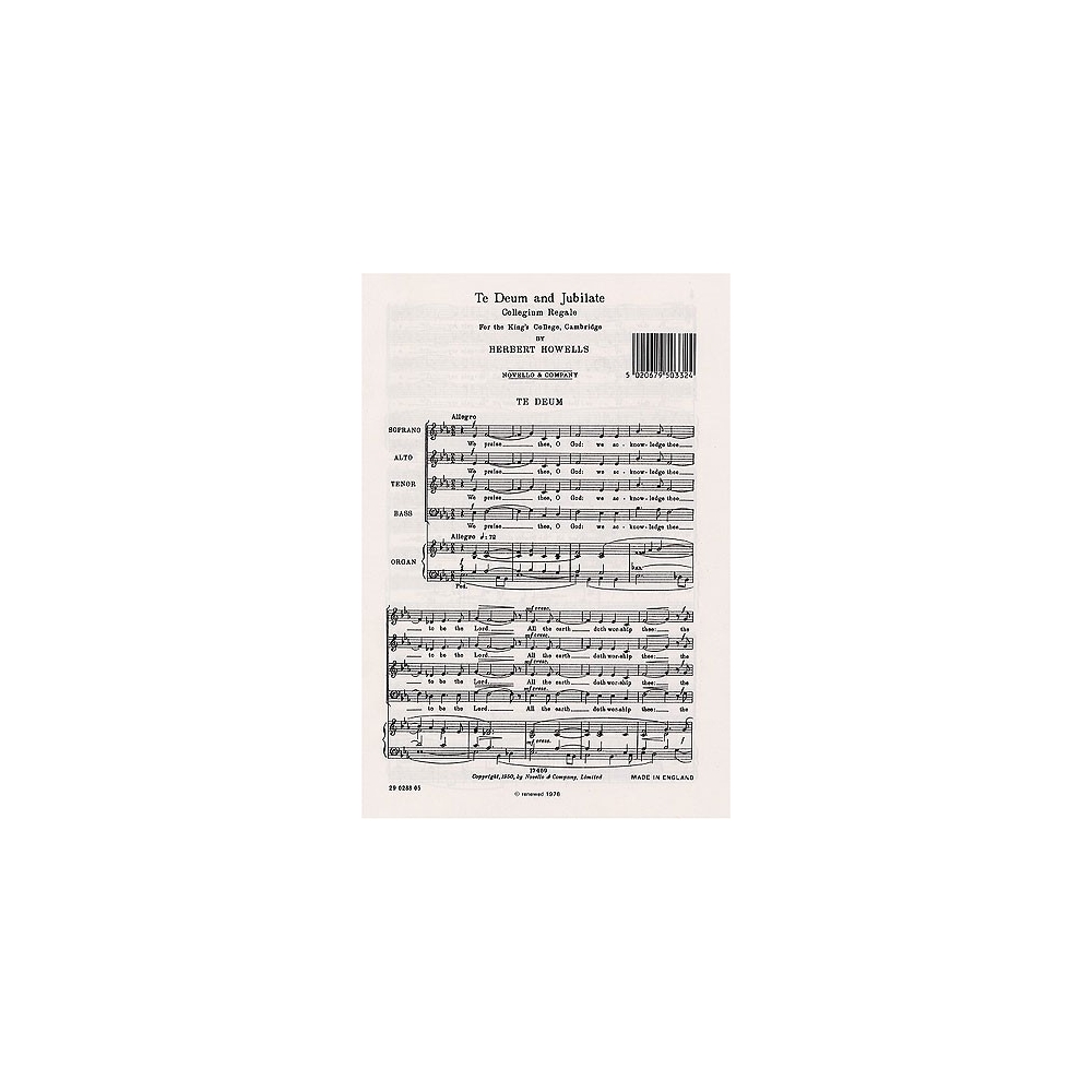 Howells, Herbert - Te Deum and Jubilate (Collegium Regale)