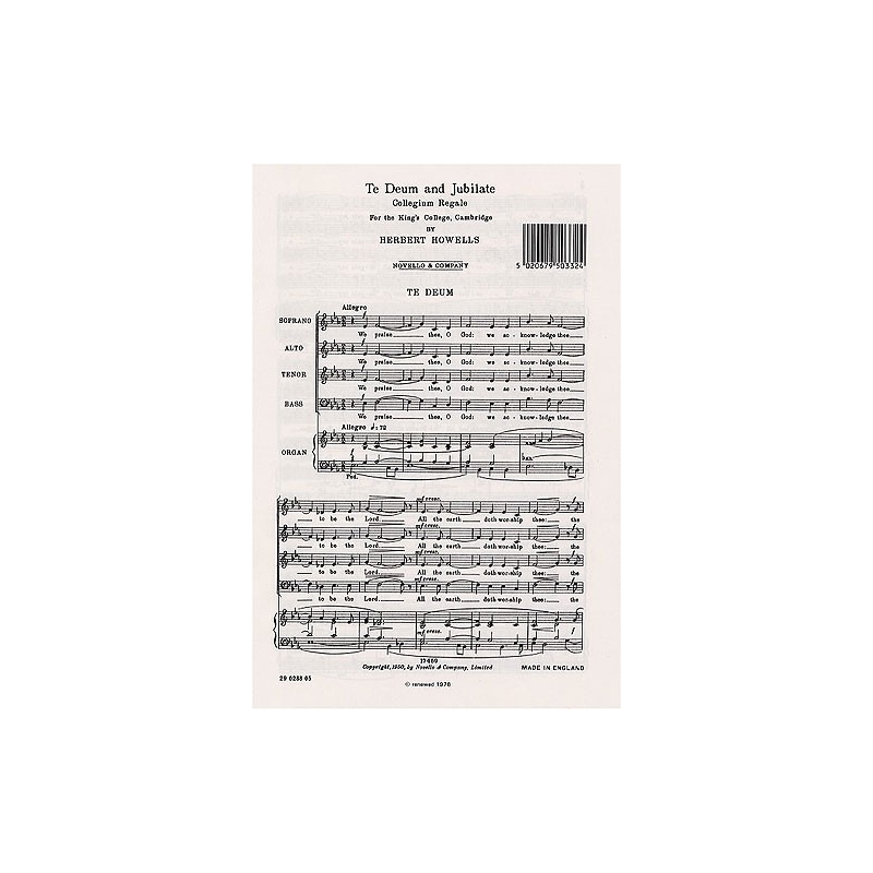 Howells, Herbert - Te Deum and Jubilate (Collegium Regale)