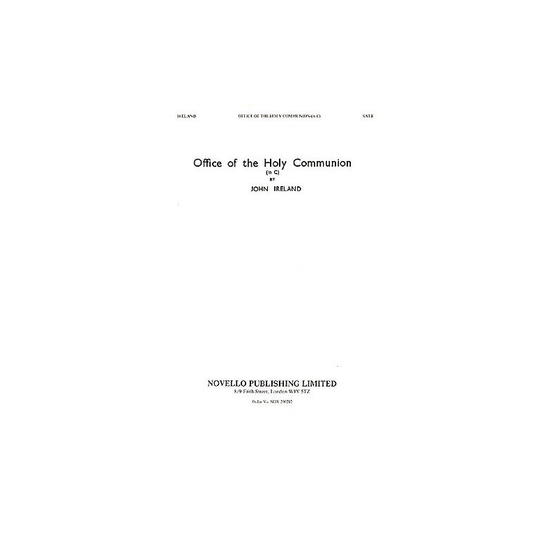 Ireland, John - Office Of The Holy Communion Service In C