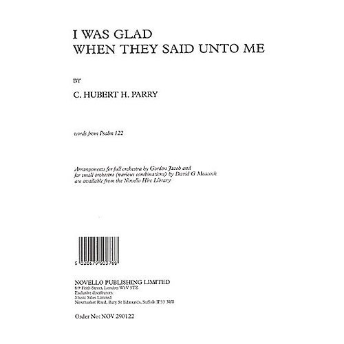 Parry, Hubert - I Was Glad...