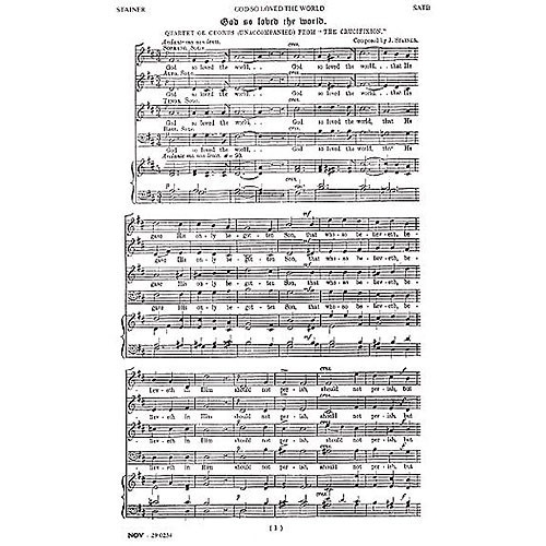 John Stainer: God So Loved The World (SATB)