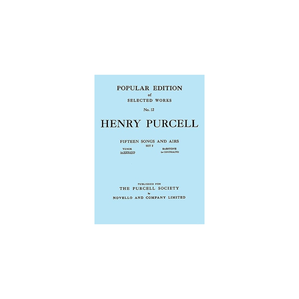 Purcell, Henry - Fifteen Songs And Airs - Set 2 (High)