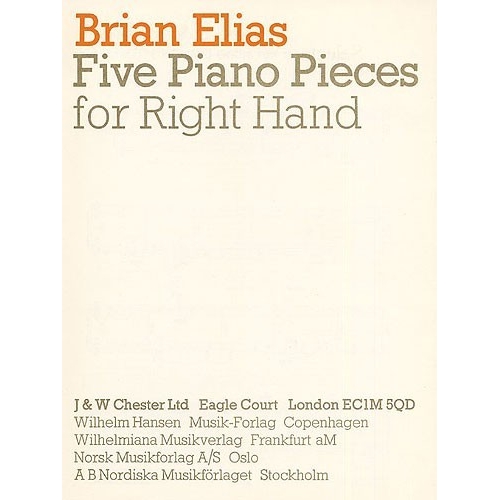 Elias, Brian - 5 Pieces For The Right Hand