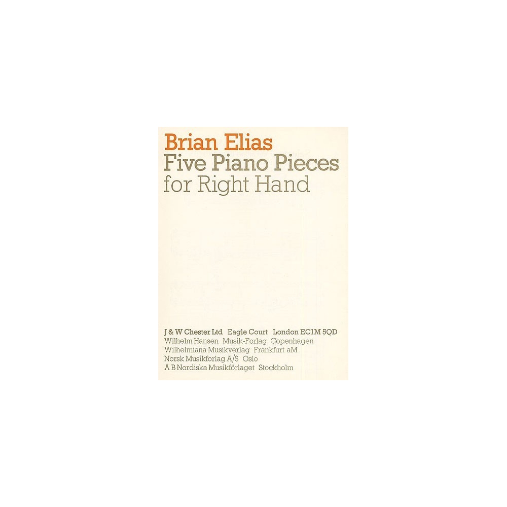 Brian Elias: 5 Pieces For The Right Hand