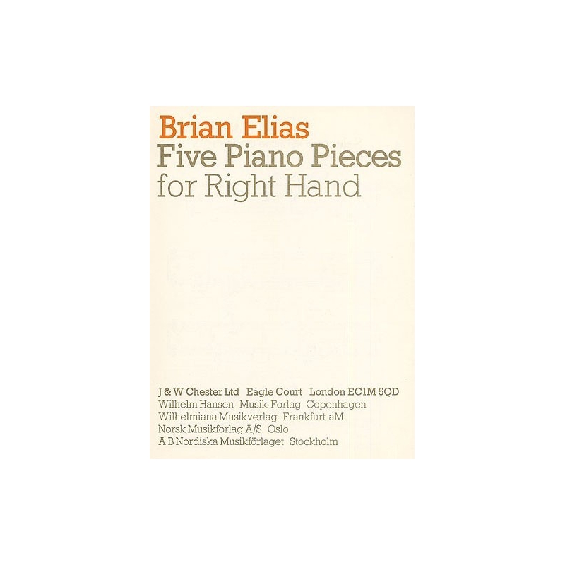 Brian Elias: 5 Pieces For The Right Hand