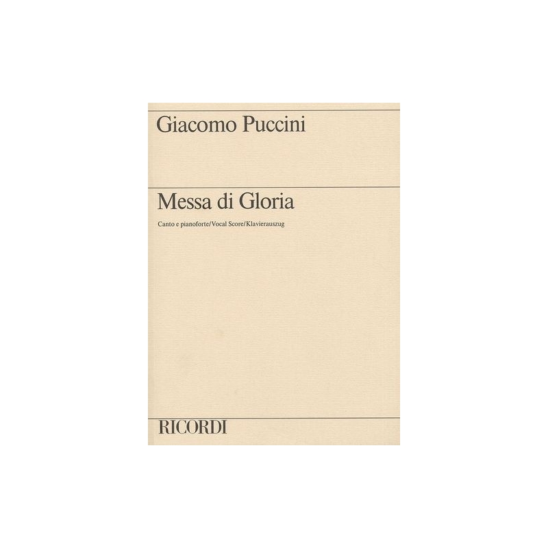Puccini, Giacomo  -  Messa Di Gloria (Vocal Score)