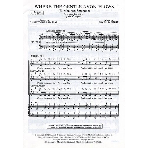 Ronald Binge: Where The Gentle Avon Flows
