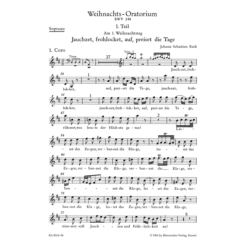 Johann Sebastian Bach - Weihnachts-Oratorium BWV 248