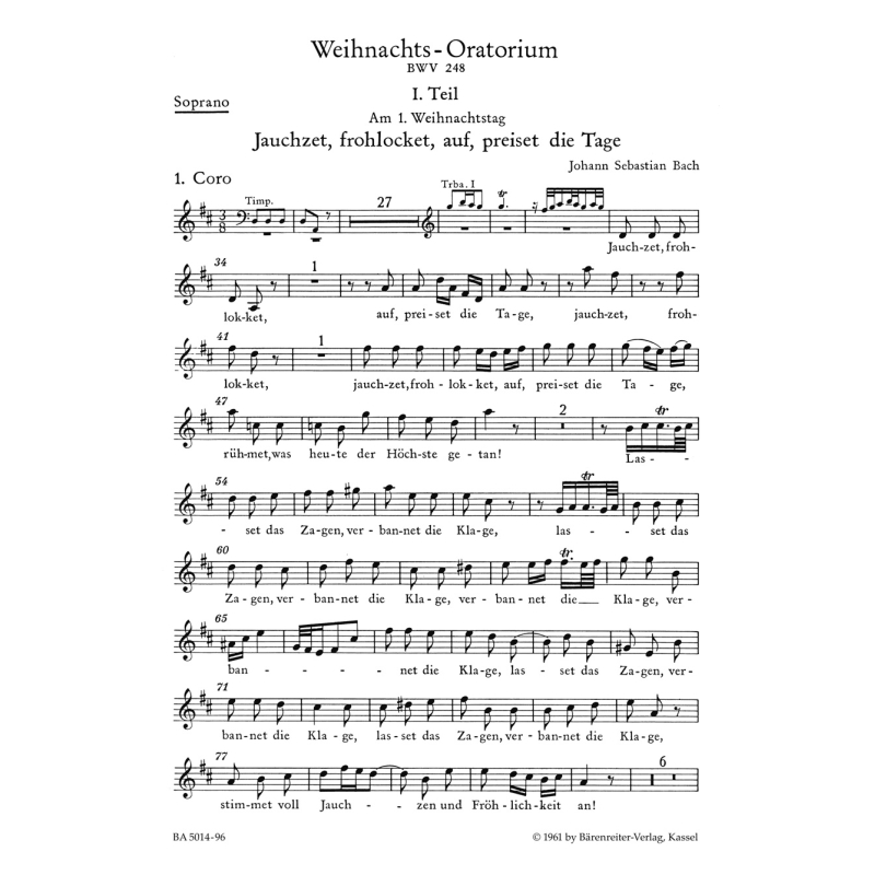 Johann Sebastian Bach - Weihnachts-Oratorium BWV 248