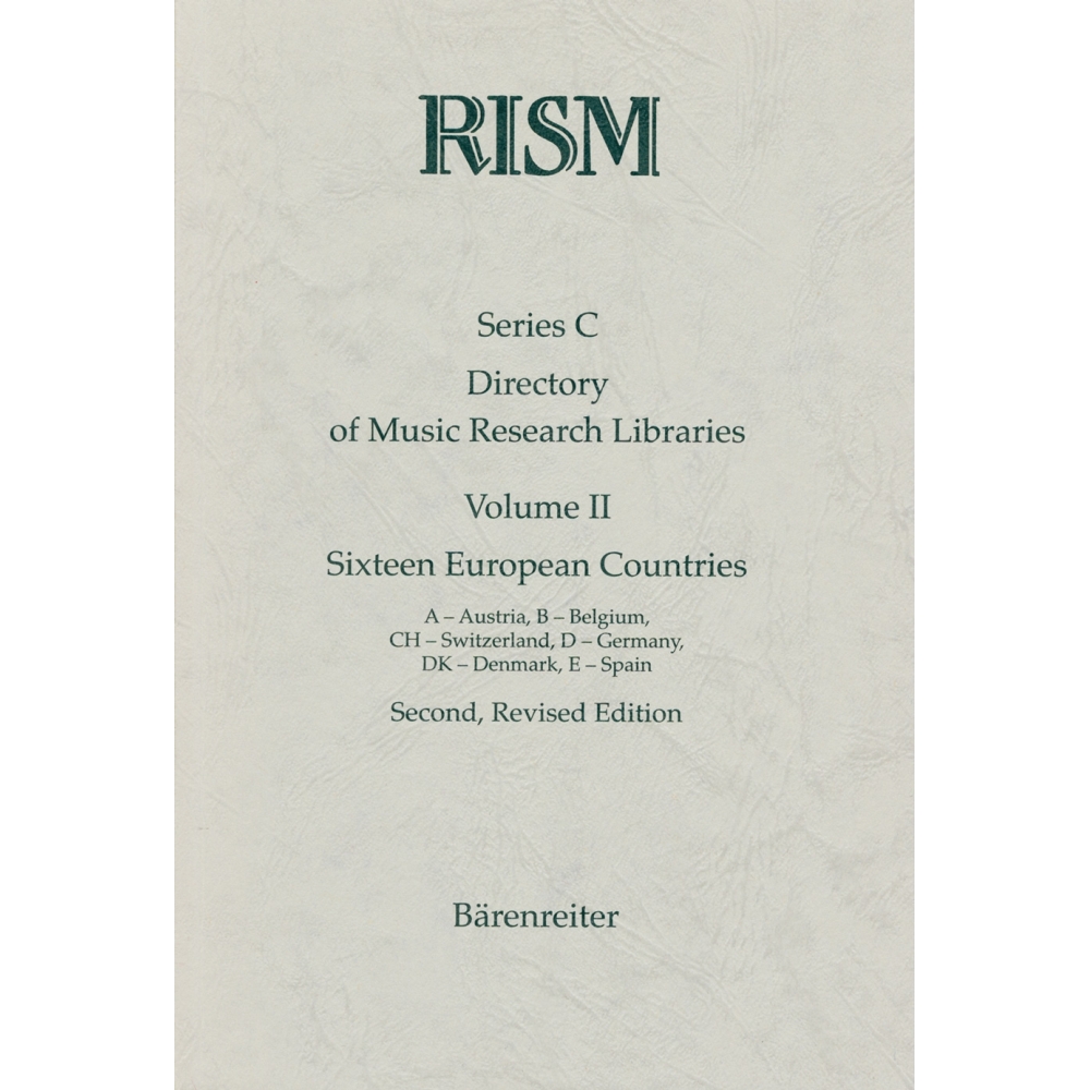 Int Quellenlexikon der Musik (RISM) Serie C. Bd 2