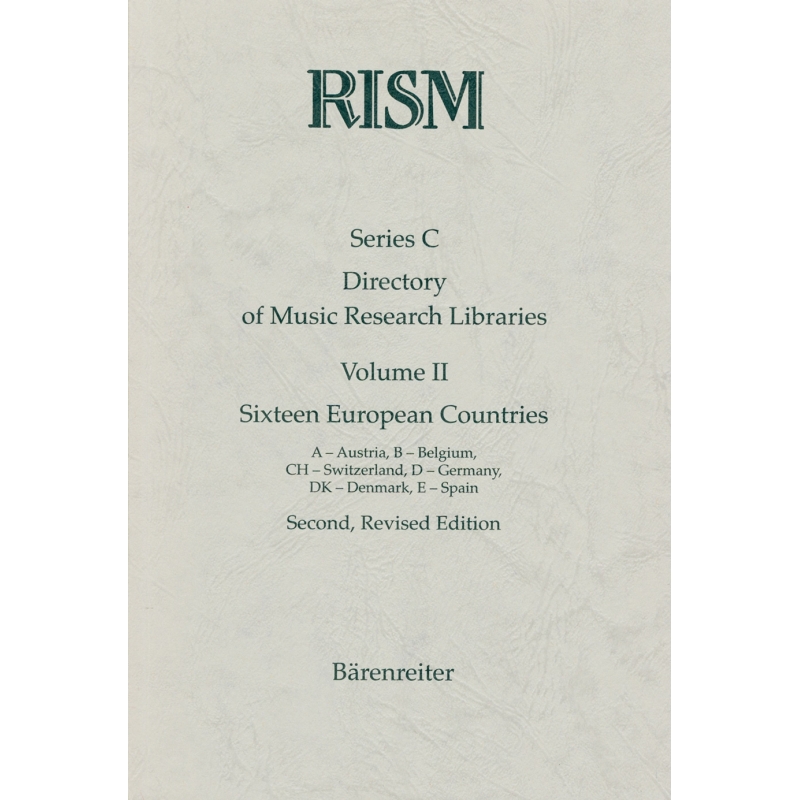 Int Quellenlexikon der Musik (RISM) Serie C. Bd 2