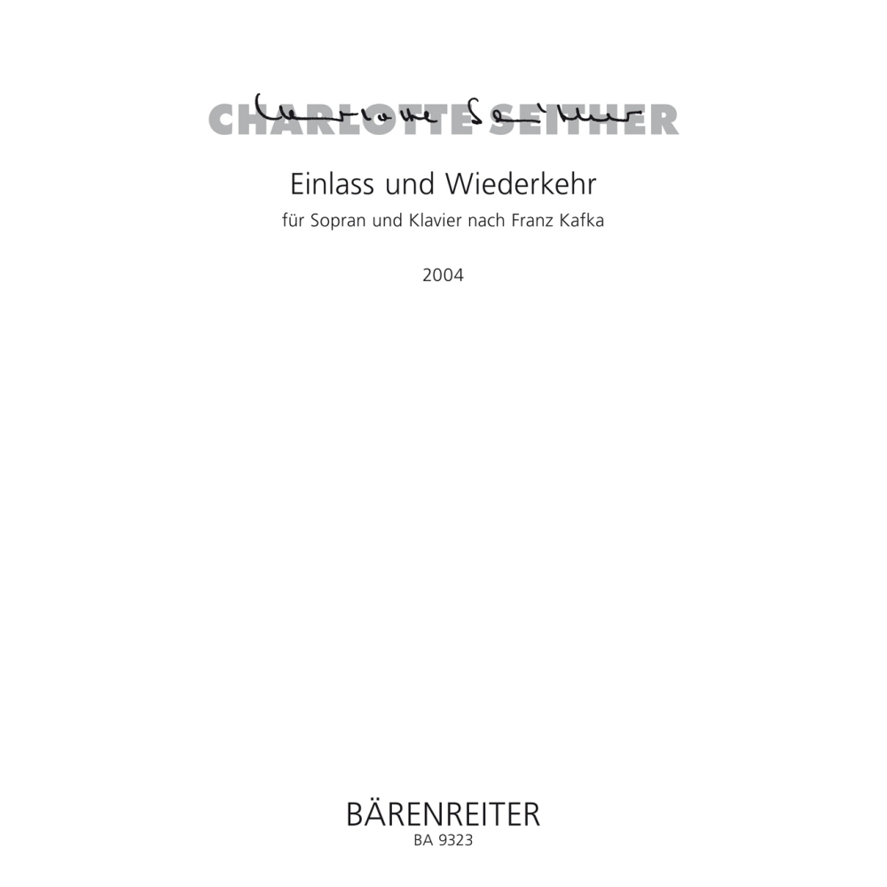 Charlotte Seither - Einlass und Wiederkehr