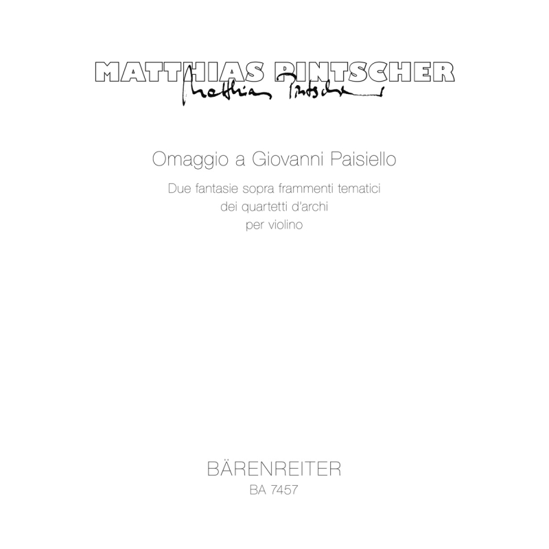 Matthias Pintscher - Omaggio a Giovanni Paisiello