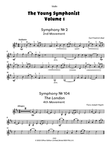 Wade, Richard -  The Young Symphonist, Volume 1 (Violin & Piano)