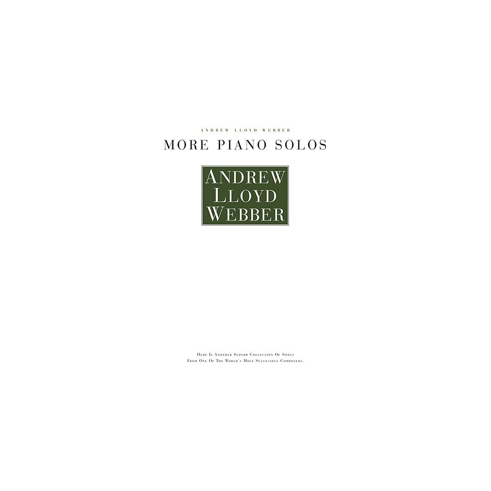 Webber, Andrew Lloyd - More Piano Solos