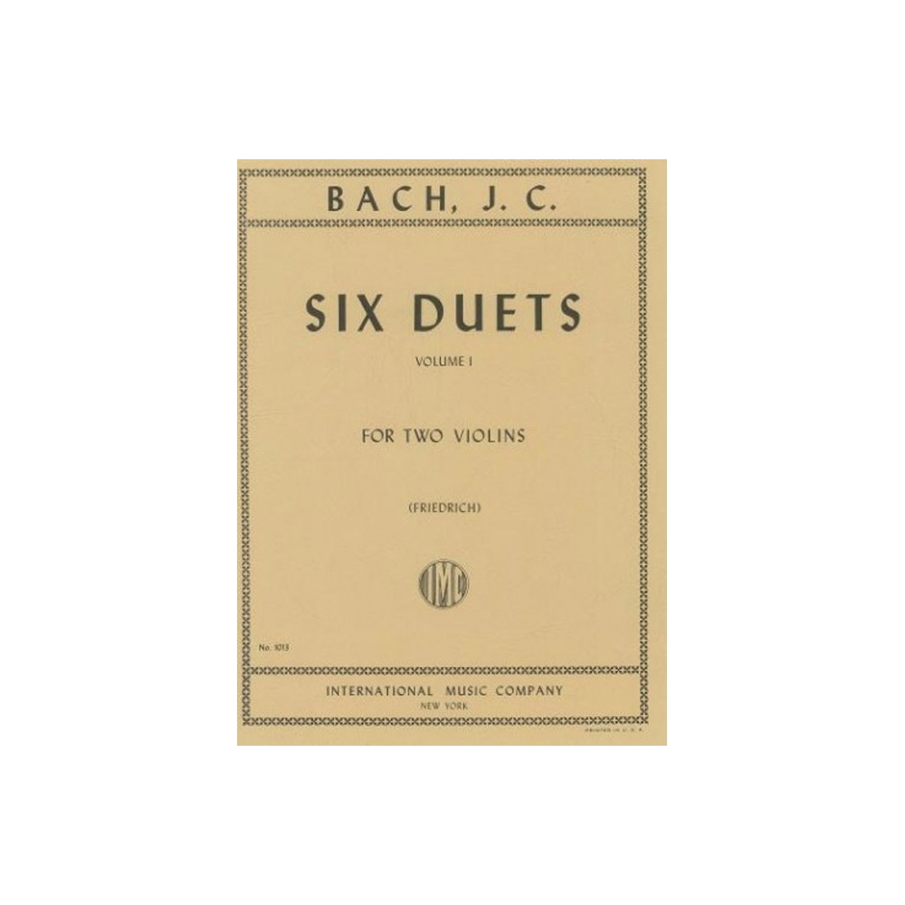 Bach, J.C - Six Duets Volume 1 