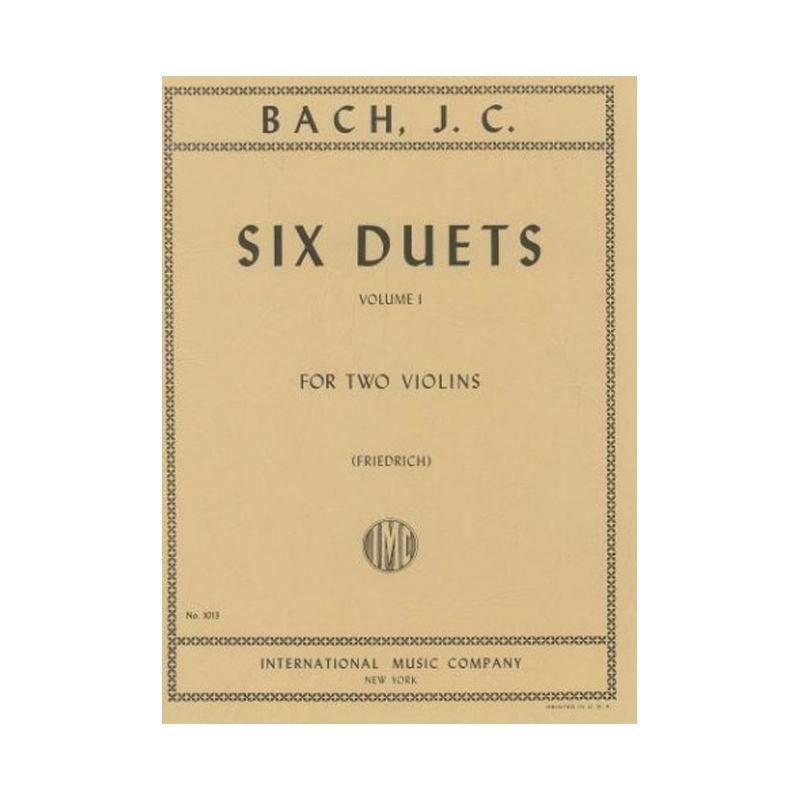 Bach, J.C - Six Duets Volume 1